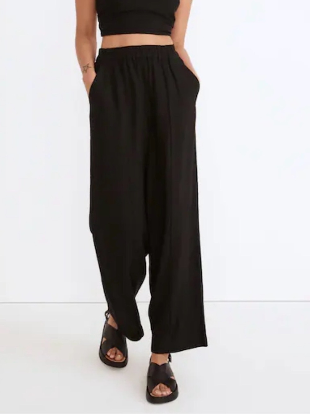 Madewell | Petite Breezewoven Pull-On High-Rise Straight Pants, SP